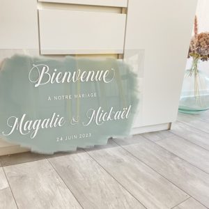 Création de panneau d'accueil sur mesure mariage Grand Est