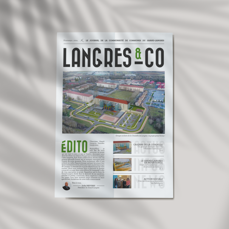 Création du magazine du grand langres, communauté de communes langres haute marne